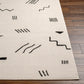 BURROAK Tapis Scandinave - Tapis Moderne, Salon, Chambre - Tapis Contemporain, Poils Courts, Doux, Entretien Facile - Blanc, Noir