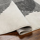 KOREY Tapis Scandinave - Tapis Moderne, Salon, Chambre - Tapis Contemporain, Poils Courts, Doux, Entretien Facile - Blanc, Noir