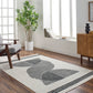 KOREY Tapis Scandinave - Tapis Moderne, Salon, Chambre - Tapis Contemporain, Poils Courts, Doux, Entretien Facile - Blanc, Noir