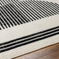 KOREY Tapis Scandinave - Tapis Moderne, Salon, Chambre - Tapis Contemporain, Poils Courts, Doux, Entretien Facile - Blanc, Noir