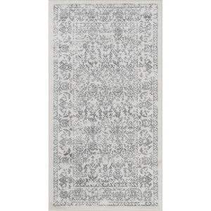 BEAUVAIS Tapis Vintage - Tapis Persan, Couloir, Salon, Chambre - Tapis Traditionnel Oriental, Poils Courts, Doux, Durable - Blanc, Gris