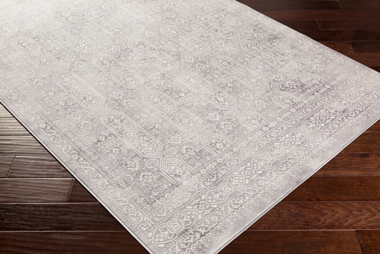 HYERES Tapis Vintage - Tapis Persan, Salon, Chambre - Tapis Traditionnel Oriental, Poils Courts, Doux, Entretien Facile - Blanc, Gris