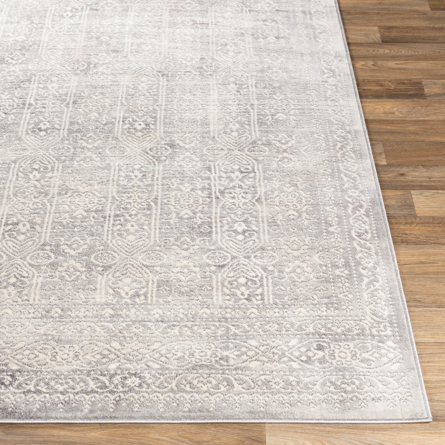 HYERES Tapis Vintage - Tapis Persan, Salon, Chambre - Tapis Traditionnel Oriental, Poils Courts, Doux, Entretien Facile - Blanc, Gris