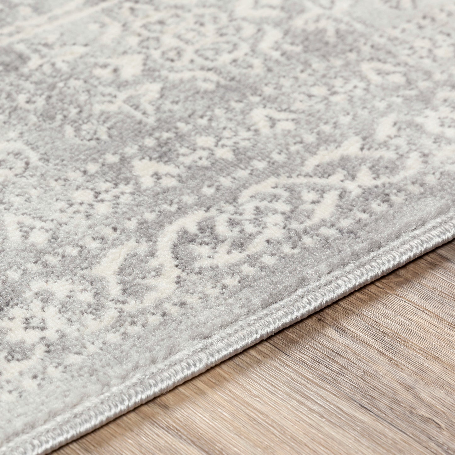 HYERES Tapis Vintage - Tapis Persan, Salon, Chambre - Tapis Traditionnel Oriental, Poils Courts, Doux, Entretien Facile - Blanc, Gris