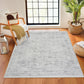 HYERES Tapis Vintage - Tapis Persan, Couloir, Salon, Chambre - Tapis Traditionnel Oriental, Poils Courts, Doux, Durable - Ivoire, Gris