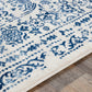 HYERES Tapis Vintage - Tapis Persan, Salon, Chambre - Tapis Traditionnel Oriental, Poils Courts, Doux, Entretien Facile - Bleu, Blanc