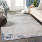 SHERBORNE Tapis Abstrait - Tapis Moderne, Couloir, Salon, Chambre - Tapis Design Marbre à Poils Courts, Doux - Ivoire, Gris, Bleu