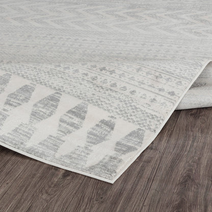 SHEPSHED Tapis Scandinave - Tapis Moderne, Couloir, Salon, Chambre - Tapis Contemporain Bohème, Poils Courts, Doux, Durable - Gris