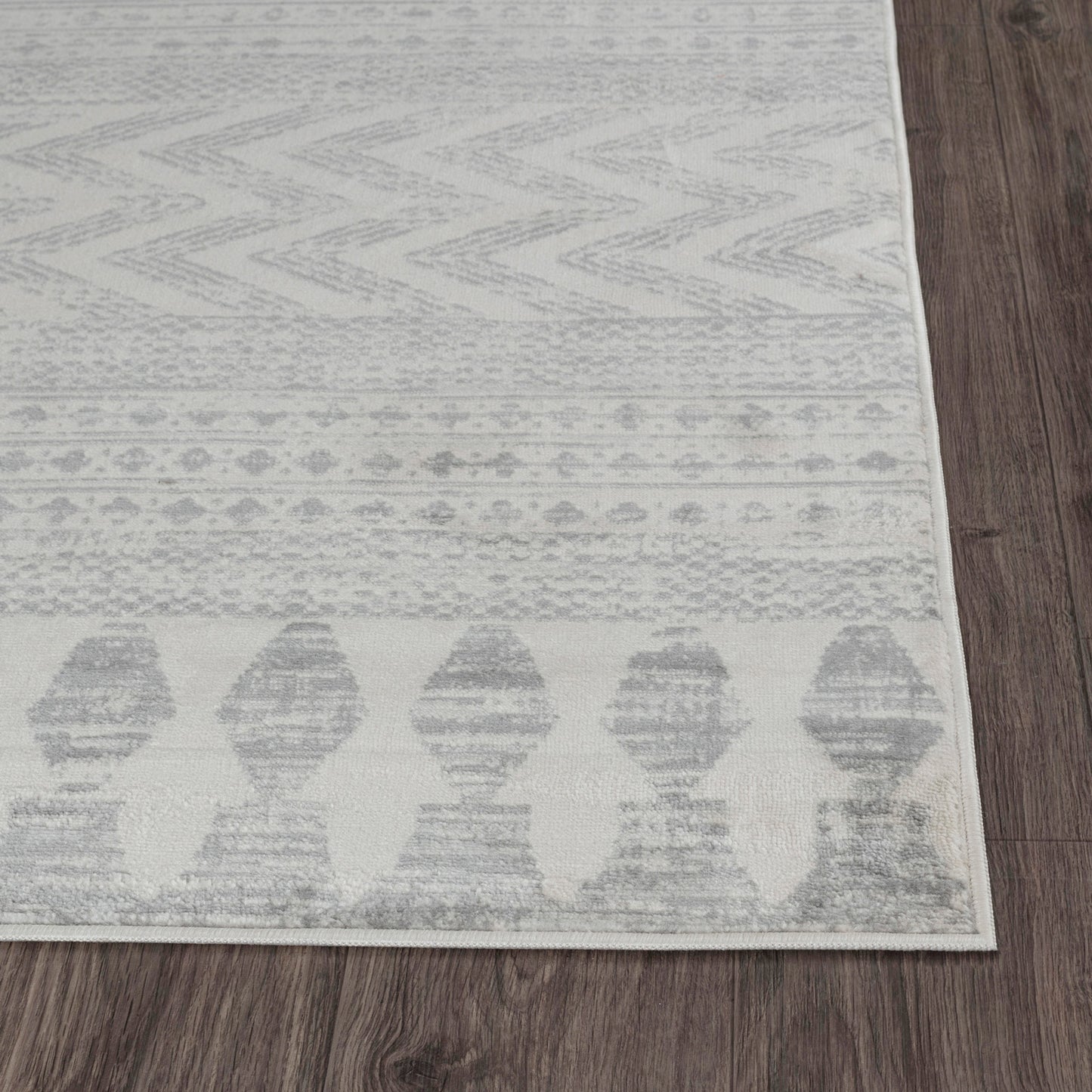 SHEPSHED Tapis Scandinave - Tapis Moderne, Couloir, Salon, Chambre - Tapis Contemporain Bohème, Poils Courts, Doux, Durable - Gris