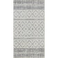 ROLDE Tapis Berbère - Tapis Traditionnel, Couloir, Salon, Chambre - Tapis Ethnique à Poils Courts, Doux, Entretien Facile - Blanc, Gris