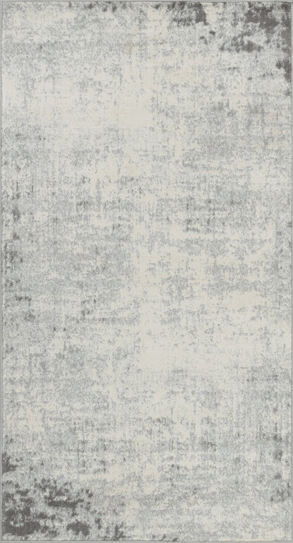 SHERBORNE Tapis Abstrait - Tapis Moderne, Couloir, Salon, Chambre - Tapis Design Marbre Moucheté à Poils Courts, Doux - Blanc, Gris