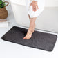 MEGGIN Tapis Salle de Bain - Tapis Antidérapant, Lavable en Machine, Poils Longs, Doux, Durable, Absorbant, Séchage Rapide - Gris