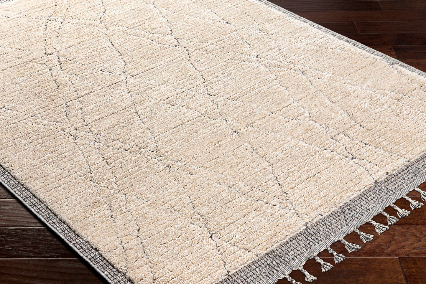 Ethnischer Berber Teppich - Beige/Grau - WAYLAND