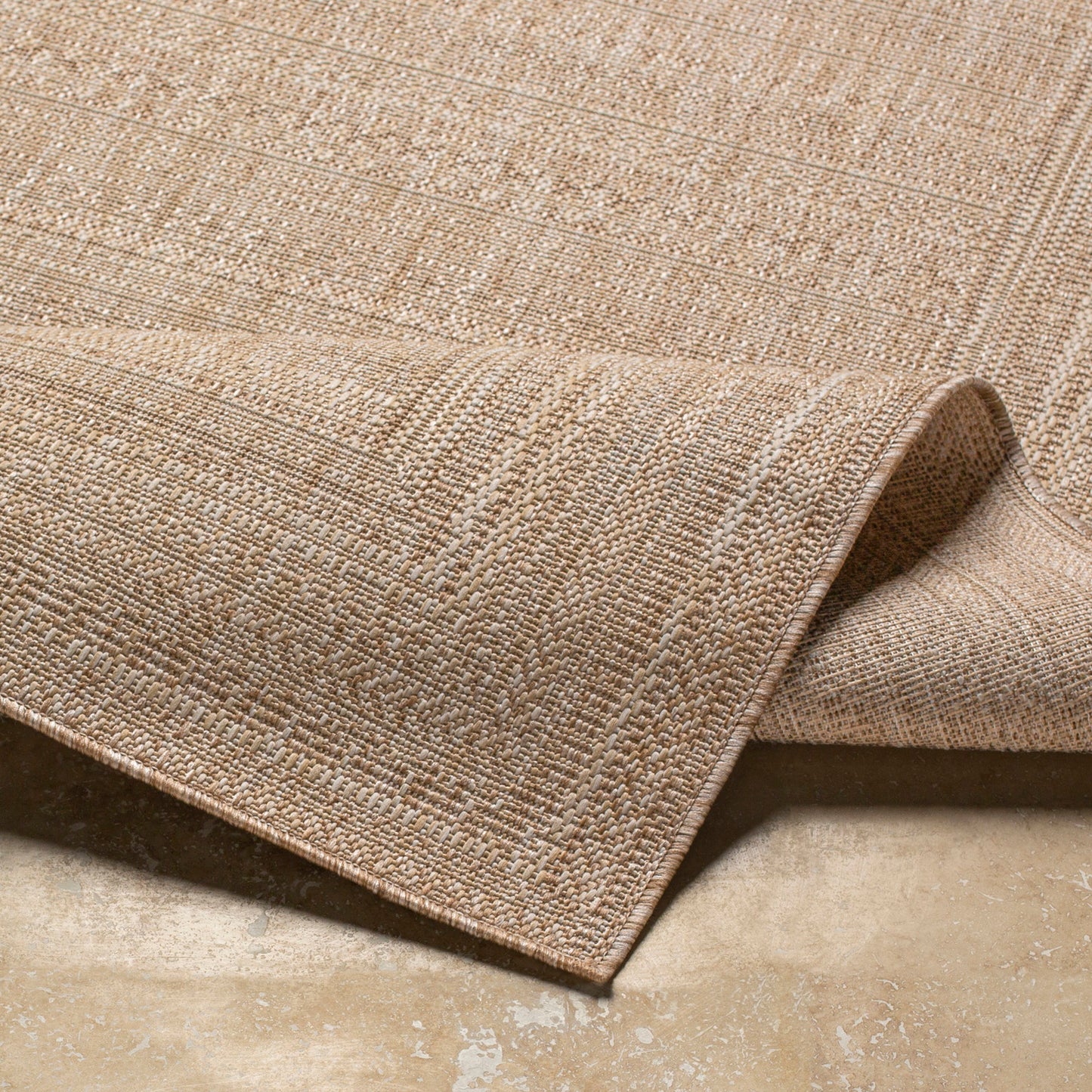 KELLOGG Tapis Extérieur Aspect Jute - Tapis Bohème Extérieur et Intérieur, Terrasse, Balcon, Véranda, Salon, Cuisine - Beige, Ivoire