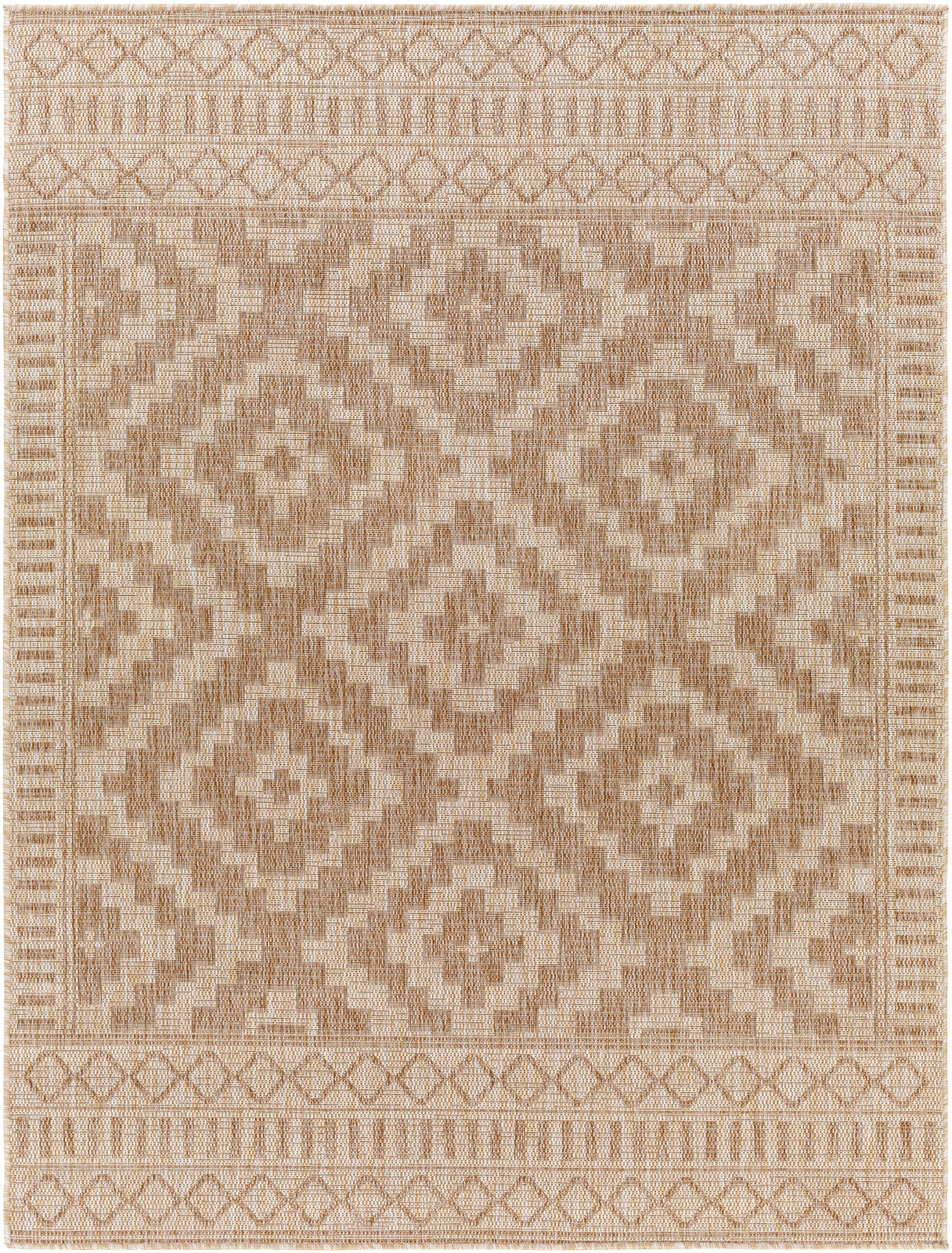 KIRKMAN Tapis Extérieur Aspect Jute - Tapis Bohème Extérieur et Intérieur, Terrasse, Balcon, Véranda, Salon, Cuisine - Ivoire, Beige