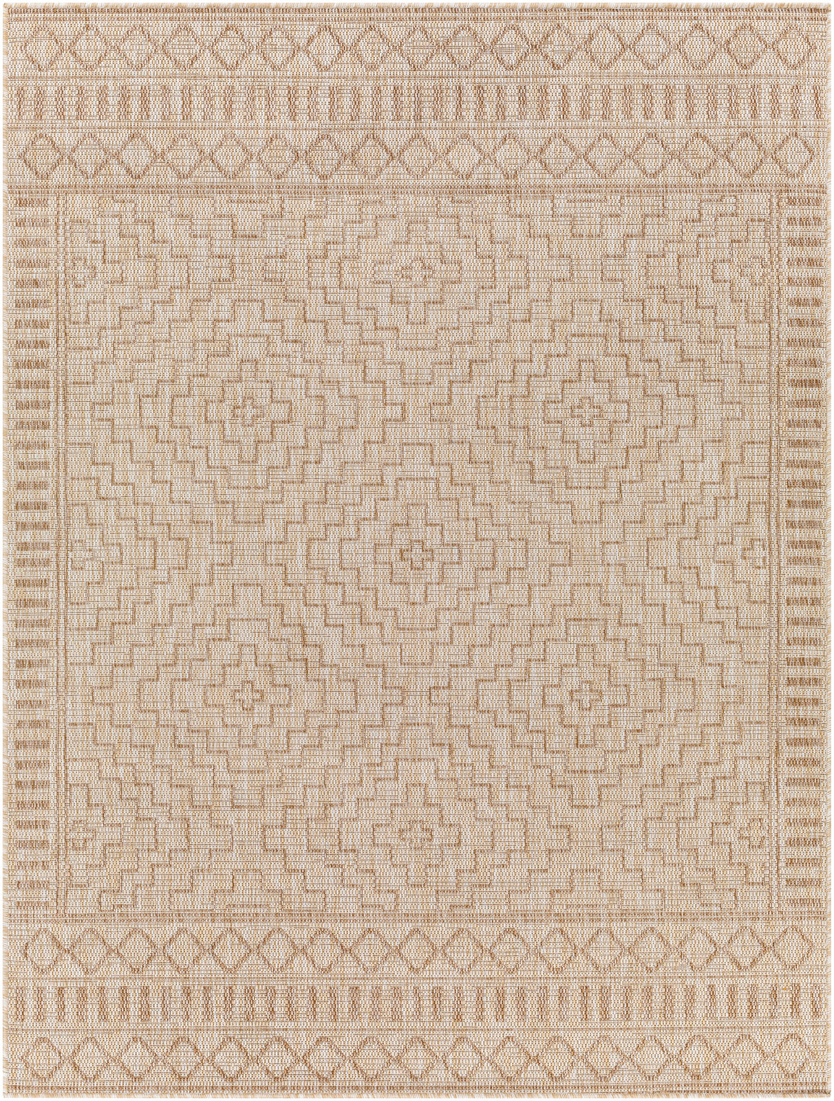 KIRKMAN Tapis Extérieur Aspect Jute - Tapis Bohème Extérieur et Intérieur, Terrasse, Balcon, Véranda, Salon, Cuisine - Ivoire, Beige