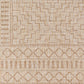 KIRKMAN Outdoor Jute-Look Teppich I In & Outdoor Boho Wetterfest Teppich für den Balkon, Terrasse, Garten I Elfenbein, Beige