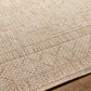 KIRKMAN Outdoor Jute-Look Teppich I In & Outdoor Boho Wetterfest Teppich für den Balkon, Terrasse, Garten I Elfenbein, Beige