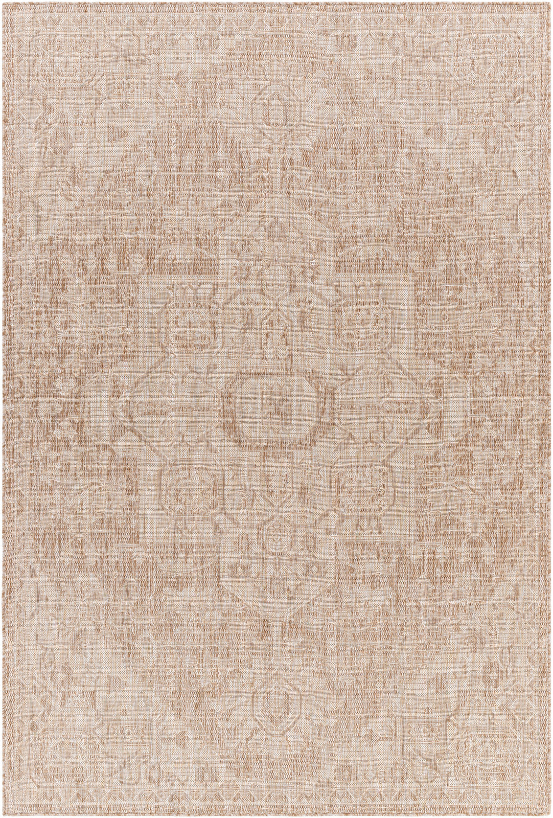 ALVORD Tapis Extérieur Aspect Jute - Tapis Bohème Extérieur et Intérieur, Terrasse, Balcon, Véranda, Salon, Cuisine - Beige, Ivoire