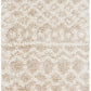 CARTER Tapis Shaggy - Tapis Bohème, Salon, Chambre - Tapis Ethnique à Poils Longs, Doux, Moelleux, Entretien Facile - Ivoire, Beige