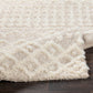 CARTER Tapis Shaggy - Tapis Bohème, Salon, Chambre - Tapis Ethnique à Poils Longs, Doux, Moelleux, Entretien Facile - Ivoire, Beige