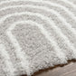 BLANCHARD Tapis Shaggy - Tapis Moderne, Salon, Chambre - Tapis Scandinave à Poils Longs, Doux, Moelleux, Entretien Facile - Blanc, Gris