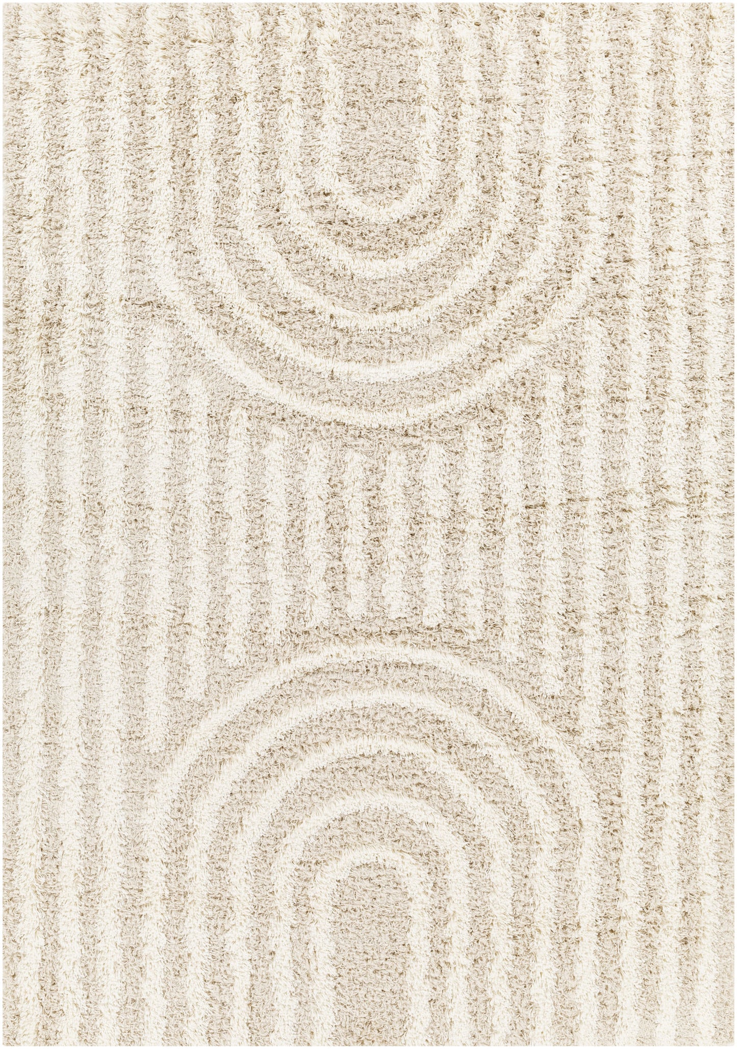 BLANCHARD Tapis Shaggy - Tapis Moderne, Salon, Chambre - Tapis Scandinave à Poils Longs, Doux, Moelleux, Entretien Facile - Blanc, Gris