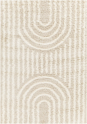 BLANCHARD Tapis Shaggy - Tapis Moderne, Salon, Chambre - Tapis Scandinave à Poils Longs, Doux, Moelleux, Entretien Facile - Blanc, Gris