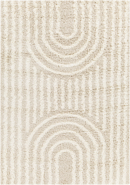 BLANCHARD Tapis Shaggy - Tapis Moderne, Salon, Chambre - Tapis Scandinave à Poils Longs, Doux, Moelleux, Entretien Facile - Blanc, Gris