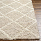 BLENCOE Tapis Shaggy - Tapis Moderne, Salon, Chambre - Tapis Bohème à Poils Longs, Doux, Moelleux, Entretien Facile - Blanc, Beige