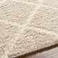 BLENCOE Tapis Shaggy - Tapis Moderne, Salon, Chambre - Tapis Bohème à Poils Longs, Doux, Moelleux, Entretien Facile - Blanc, Beige