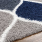 BLOCKTON Tapis Shaggy - Tapis Moderne, Salon, Chambre - Tapis Oriental à Poils Longs, Doux, Moelleux, Entretien Facile - Bleu, Gris