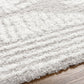 BONAPARTE Tapis Shaggy - Tapis Moderne, Salon, Chambre - Tapis Bohème à Poils Longs, Doux, Moelleux, Entretien Facile - Blanc, Gris