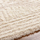 BONAPARTE Tapis Shaggy - Tapis Moderne, Salon, Chambre - Tapis Bohème à Poils Longs, Doux, Moelleux, Entretien Facile - Blanc, Beige